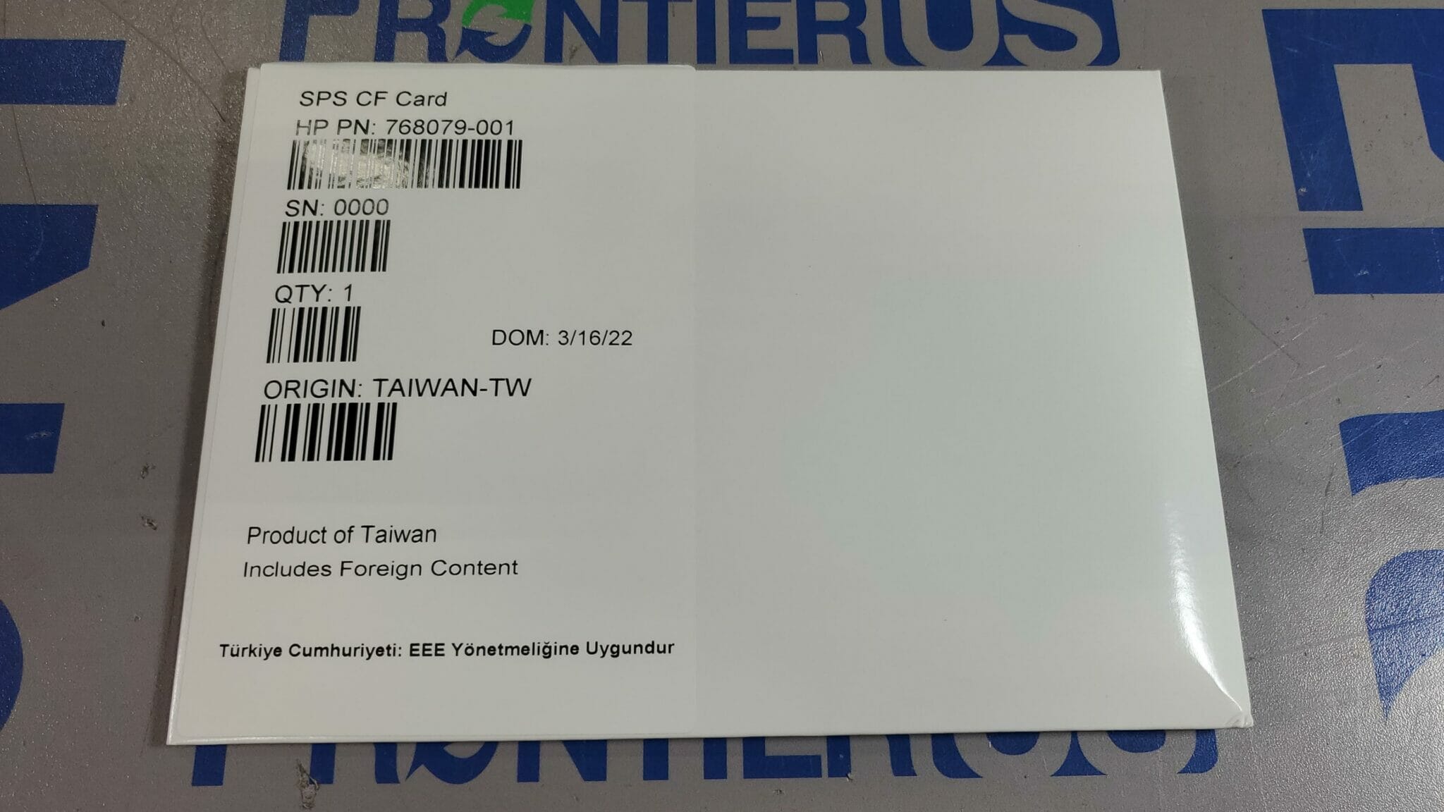 HPE 768079001 SPS Compact Flash Card MSA2040 P2000 FrontierUS